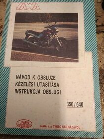 Jawa 640 knížka manuál udrzba