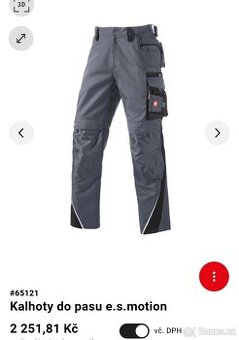 Engelbert Strauss Motion kalhoty-obvod pasu 122-126cm zánovn