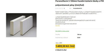 Zateplení fasády 10 cm PIR (1000x500)