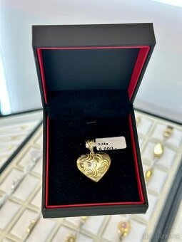 Zlatý přívěsek Srdce 3,58g (1675 kč/g)