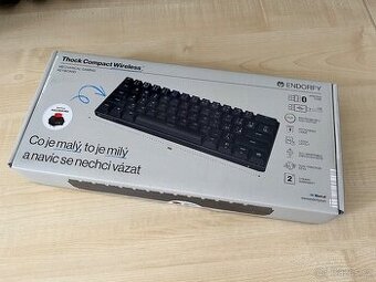 Herní klávesnice Endorfy Thock TKL Wireless Red - CZ/SK