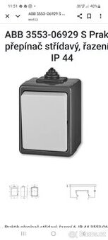 Spínač č.6 ABB IP44