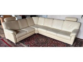 Rohová kožená sedačka s úložným prostorem,5345