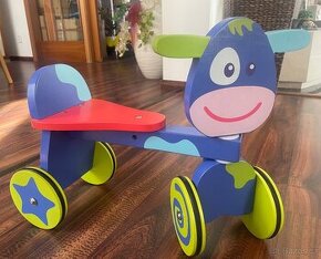 BOIKIDO Dřevěné odrážedlo Kravička - Nepoužité