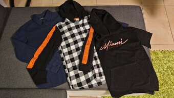 Prodám chlapecké košile a tričko s kapucí vel.158/164