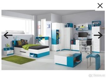 Nový dětský pokoj chlapec modro bílý -50% 6ks