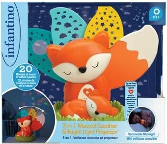Infantino Noční lampička s hudbou a projekcí Liška