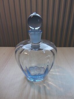 STARÁ SKLENĚNÁ KARAFA nebo FLAKON NA PARFÉM - MODRÉ SKLO