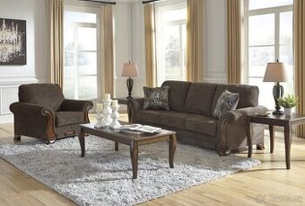 Luxusní sedací souprava s rozkladem v rustikálnim stylu