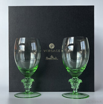 Versace Medusa 2x zelená sklenice na víno 300ml