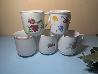 Porcelánové hrnky Made in Czechoslovakia