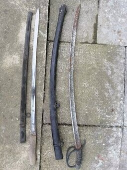 Rakousko-uherská šavle vz. 1869 + bodák (nálezový stav)