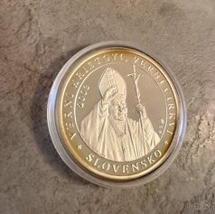 stříbrná pamětní medaile Svatý Otec Ján Pavol II