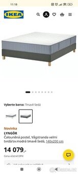 Kompletní Postel IKEA včetně matrace 140x200