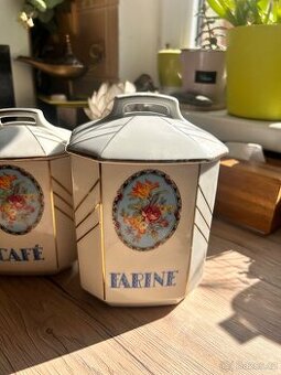 Dóza na potraviny mouka a kafe art deco