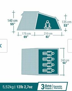 Prutový stan MH 100 XXL | 4 osoby