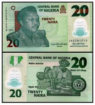 Nigérie - 20 Naira bankovka, 2022, UNC