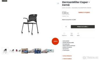 Herman Miller Caper set 4 kusů - Stohovatelné