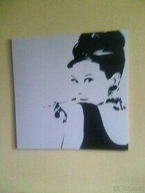 Design dekorativní obraz, rozměr: 900x900mm Audrey Hepburn