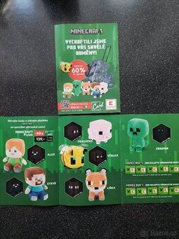 Nalepky,body,znamky Minecraft kaufland plysaci