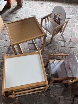 2 detske stolecky s zidlickama