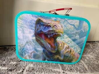 Puzzle Dinosauři v kovovém kufru