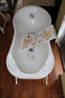 Klasická bílá dětská vanička + skládací stojan