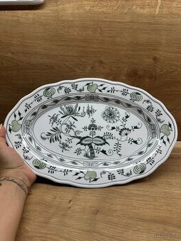 Mísa oválná 39 cm, zelený cibulák, Český porcelán a.s.