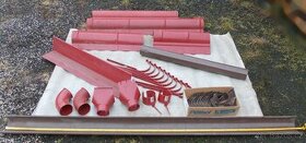 LINDAB okapy, žlaby, příslušenství, koleno, svod, hák,spojka