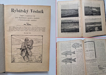 Svázané časopisy Rybářský věstník 4 ročníky 1927-1931 ryby