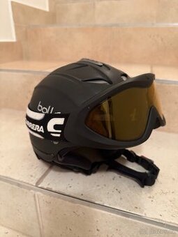 Lyžařská helma + brýle