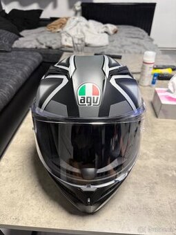 Moto helma AGV K3 compound matt black/grey