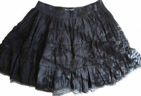 Dámská sukně černá krajková kolová Zara M 38 - 1