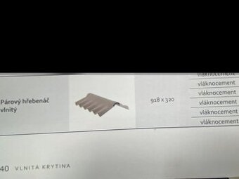 Prodám CEMBRIT párové hřebenáče