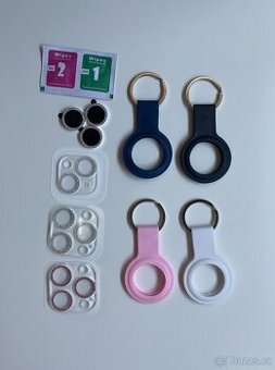 Příslušenství - iPhone ochranné sklo na foťák, AirTag obal