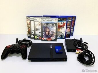 Herná konzola - Sony PlayStation 2 Slim + 8 hier