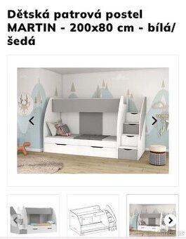 Dětská patrová postel