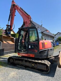 Pásový bagr Kubota KX 080 - 4, hmotnost 8.270 kg