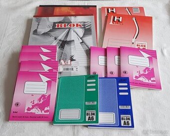 Bloky a malé sešity