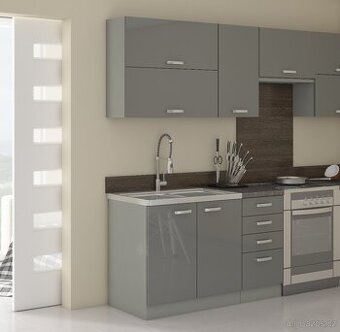 Luxusní kuchyně Grey v lesku 180cm