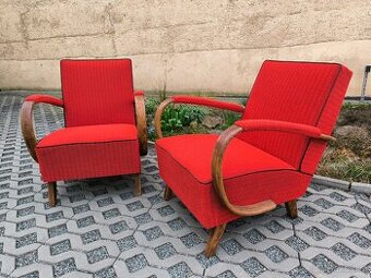 Starožitná Art Deco křesla - Jindřich Halabala