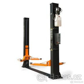 Dvousloupový zvedák s elektrickým odjištěním