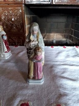 STAROŽITNÁ PORCELÁNOVÁ SOŠKA SVĚTICE S DĚVČÁTKEM - 1