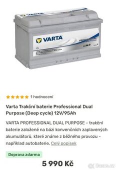 PRODÁM NOVOU TRAKČNÍ BATERII - 1