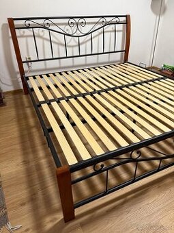 Postel 180 x 200 - dreveno kovova krasa