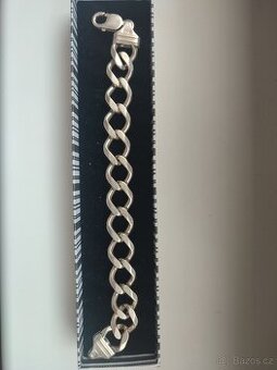 Masivní pánský stříbrný náramek