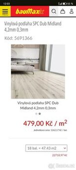 Vinylová podlaha click, 4,2mm