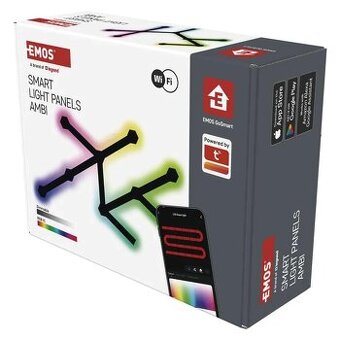 Nástěnné svítidlo EMOS GoSmart, 34 W, RGB Lines (9 ks) (ZIW2