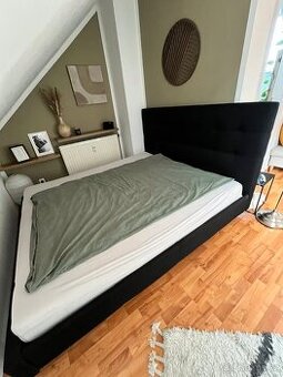 Luxusní černá postel 180x200 - komplet cena 6999,-