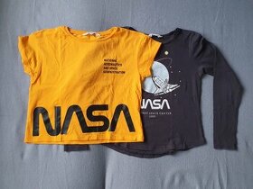 2 ks trička H&M NASA, vel. 146/152